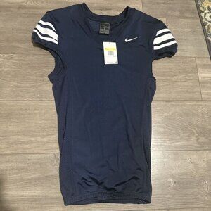 Nike Football Performance Jersey Mesh Vented Mens S CI3767-420 Blue $80 MSRP